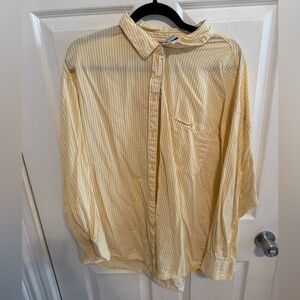 Old Navy Yellow Striped Casual Shirt